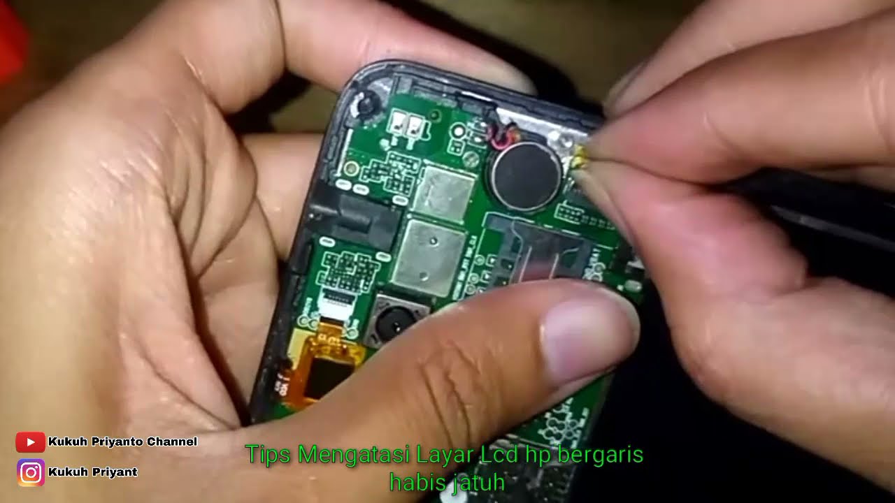 MENGATASI LAYAR LCD HP BERGARIS, KARENA TERJATUH || Cara yang perlu di