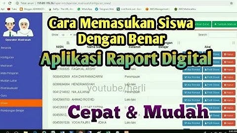Cara Input Siswa dengan Benar di ARD - Aplikasi Raport Digital