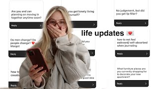 lets catch up π living alone, relationship updates, career advice, mental health
comment where you are watching this video from (in bed, on your way to work, in the break room, etc...) so we can feel like were all hanging out π«
links to everything in this video:
the ruby jacket: https://bit.ly/3rQ049K (i have the shade stone)
my sweats: https://bit.ly/3LASbNq
my glasses: https://bit.ly/3GW1bJ7
my couch (!): https://bit.ly/3Lzc0EK
my rug: https://bit.ly/3GVimuu
pod about living at home: https://open.spotify.com/episode/2XvaSPkXgRkUdUgrjf6gY2?si=TSip0WcgR_GbXMGZUGvXlw
pod about creativity: https://open.spotify.com/episode/6hZF3SFrs7mGfM0splfgM9?si=NaEkOTgeREKLwKkTVPV32A
lets hang out π
MY PODCAST: https://anchor.fm/margot-lee
MY SOCIAL MEDIA:
instagram: https://www.instagram.com/margot.lee/
Spotify: https://open.spotify.com/user/k3560hb...
Tik Tok: https://www.tiktok.com/@margot.lee
Get 10% off Glossier and free shipping over $30: glossier.com/reps/margotlee
This video is not sponsored. lets catch up π living alone, relationship updates, career advice, mental health