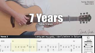 7 Years - Lukas Graham | Fingerstyle Guitar | TAB + Chords + Lyrics