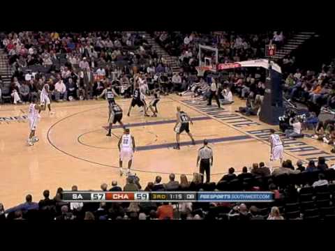 San Antonio vs Charlotte NBA Highlights 01/15/10