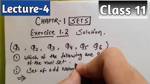Sets Class 11 maths Chapter 1 |Exercise 1.2 solved Q1 to Q6 Ncert By MedJee