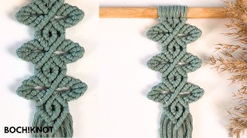 BEAUTIFUL Diamond Leaf Pattern | DIY Macrame Tutorial