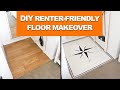 DIY renter-friendly old vinyl floor makeover with a Cricut Maker
