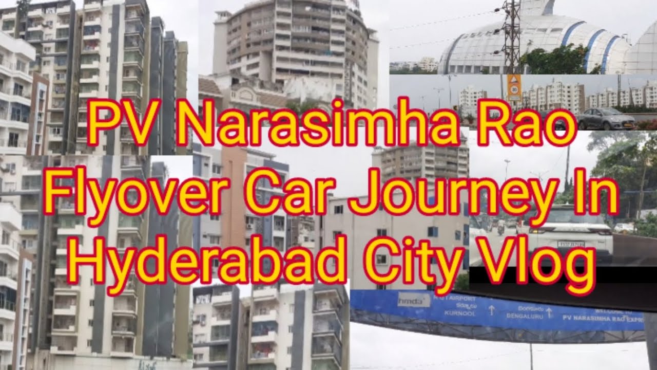 PV Narasimha Rao Flyover Car Travel Hyderabad City India View Of The pv-narasimha-rao-flyover-car-travel-hyderabad-city-india-view-of-the