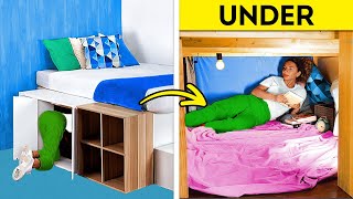Budget-Friendly Room Makeover Ideas: Hidden Secret Room Under The Bed 🙀