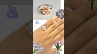 Lets make a ring using craft wire #diy #rosering