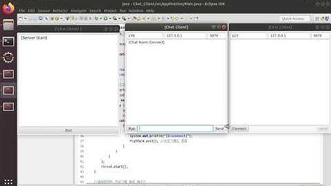 채팅 프로그램 실행 영상(기본 기능)