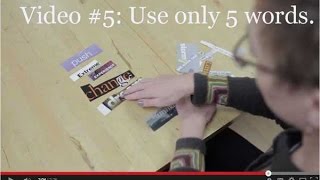 Creativity Exercise for Therapists #5: Use Only 5 Words