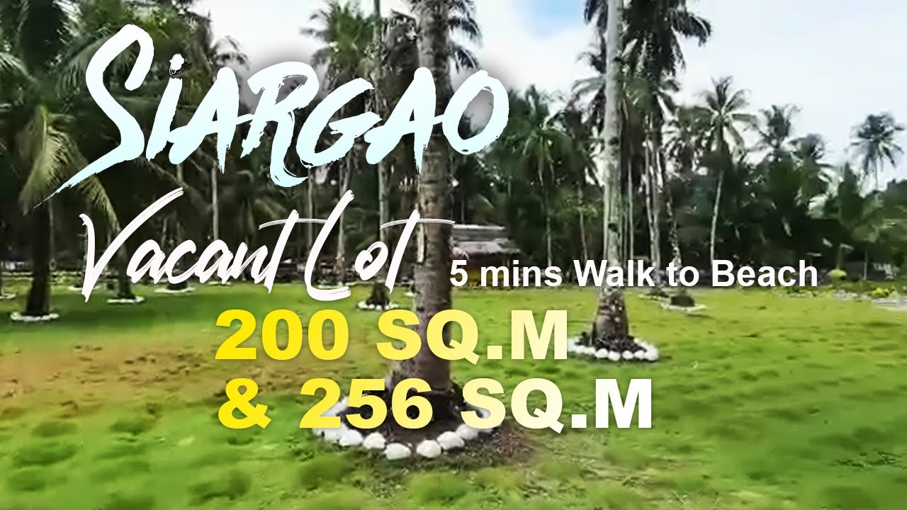 200 , 277 , 1,060 sqm Lot For Sale in Siargao Island Philippines YouTube