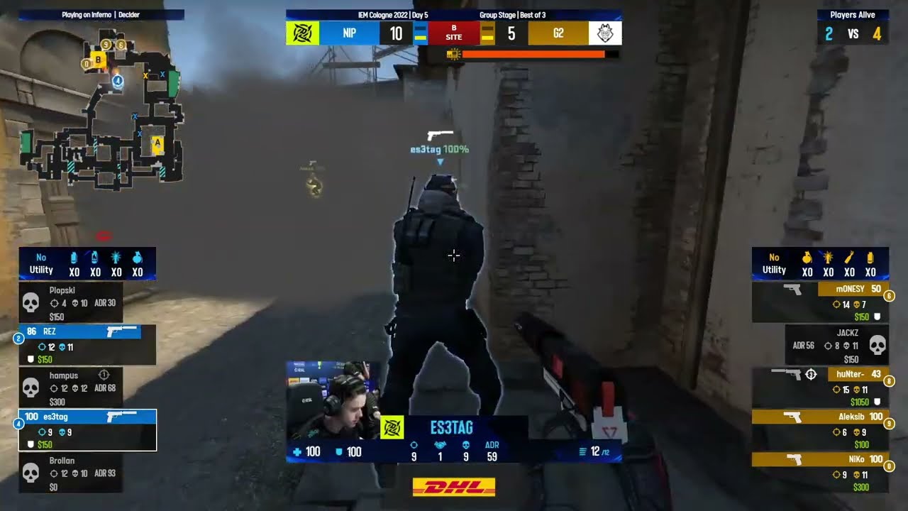 huNter INSANE pistol ACE(5 HS)vs NIP