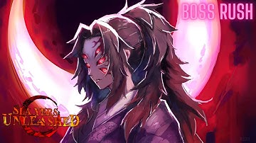 Boss rush: Akaza doing 40k Damage in one combo | Slayers Unleashed Roblox