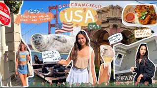 VLOG USA EP.1 San francisco ประหยัดค่าเดินทาง งกค่ากินเเต่ช้อปล้มละลาย🇺🇸 ✨🌁l THICHA R.