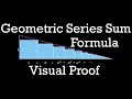 Visual proof of infinite geometric series sum ii