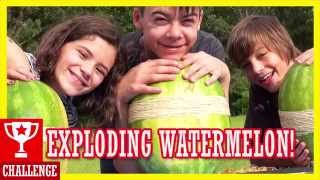 EXPLODING WATERMELON CHALLENGE!  |  KITTIESMAMA