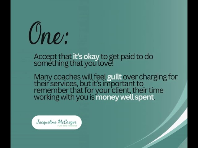 How to price your coaching service by Jacqueline @ JMPotential