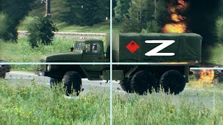 📌New Ukraine Javelin Anti-Tank Missile destroyed a Russian fuel Сonvoy: MIL SIM Arma 3