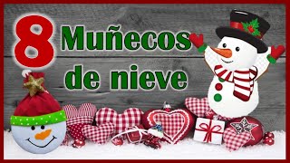 8 MUÑECOS DE NIEVE CON RECICLAJE // Manualidades navideñas // Christmas crafts with recycling