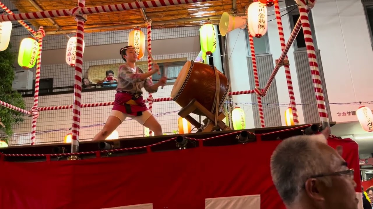 ◇助六太鼓◇水落奈津子・宮岸真那【東京音頭】20230730千住旭町商店街