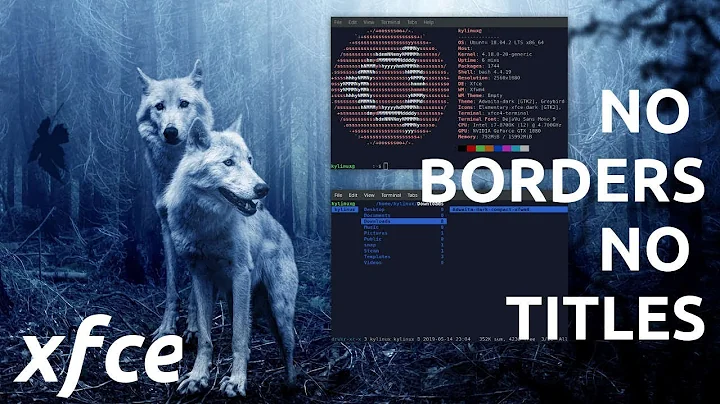 Remove Borders and Titles from XFCE Windows