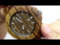 Unboxing amexi handgefertigte holz armbanduhr unisex gre farbe braun