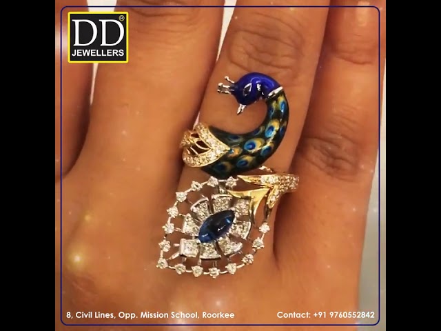 Beautiful Peacock Ring Design For Women | DD Jewellers class=