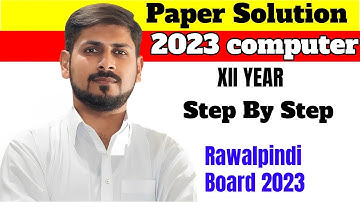 2nd year computer science paper 2023 solution step by step | Xii year computer solution 2023
