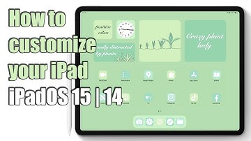How to customize your iPad iPadOS15, Aesthetic iPad Wallpaper, Green Boho iPad Widgets and App Icons