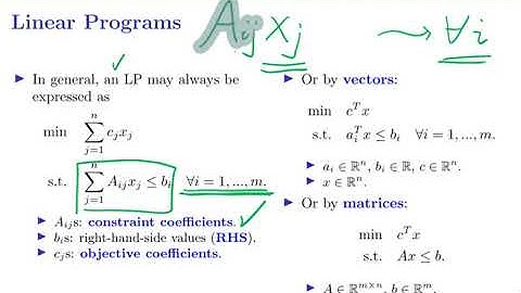 [OR1-Modeling] Lecture 2: Linear Programming #4 Linear Programs