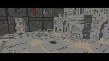 Ogre3d Engine. Dungeon Scene. Hero first moves using OgreRecast without collision detection.