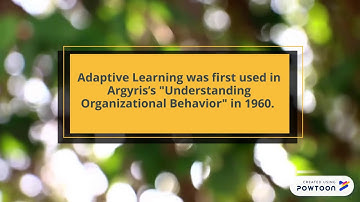 Adaptive/Personalized learning