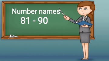 #numbernames #learnmath #oceanofknowledge  This video shows numbers 81 to 90 with spellings.