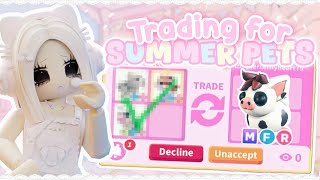 TRADING for SUMMER THEMED pets in Adopt Me! Roblox