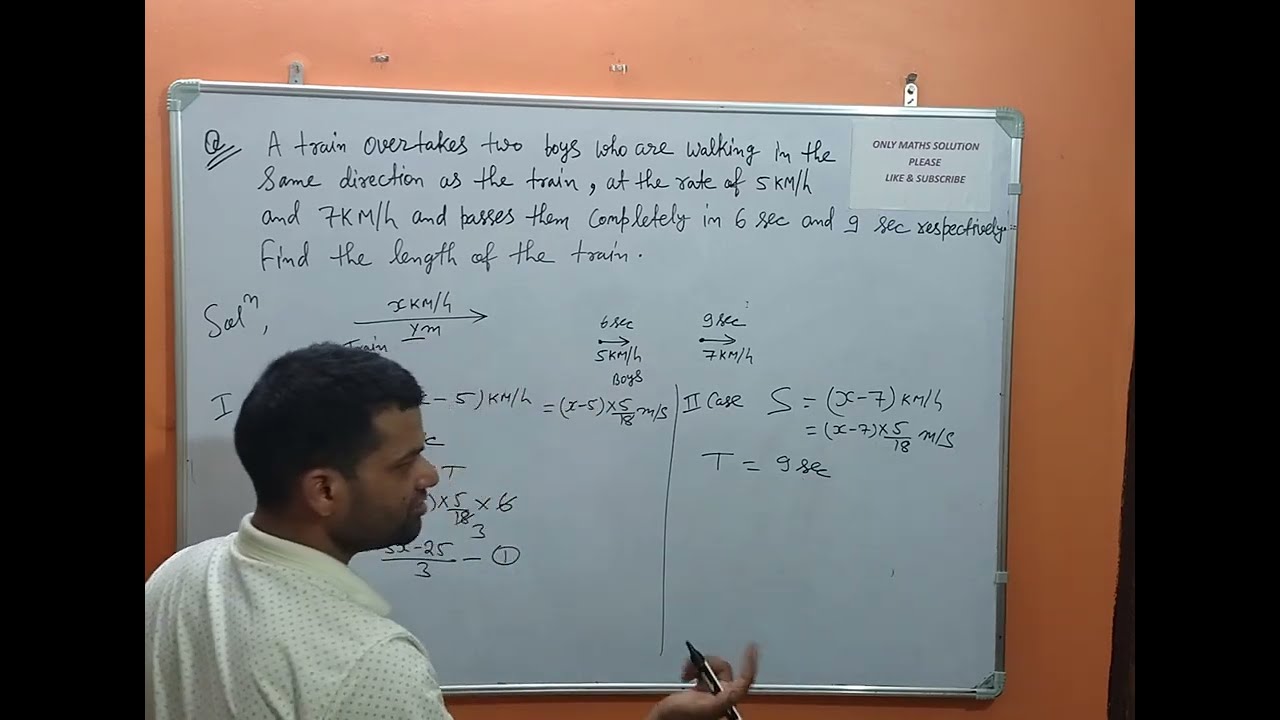 Time and distance train problem class 8 part-12