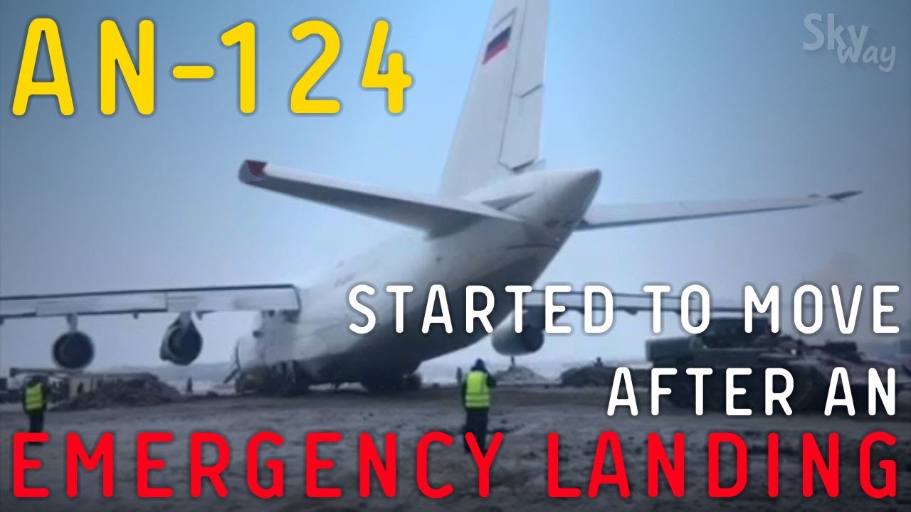 Самолет Ан-124 начали передвигать после экстренной посадки в Толмачёво