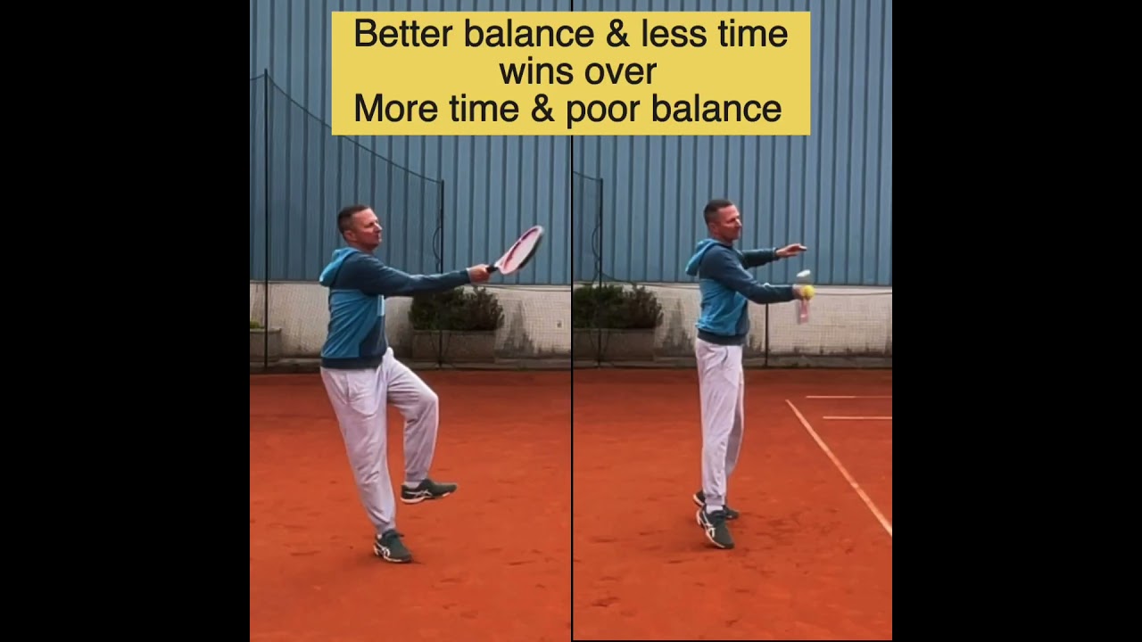 Tennis Positioning Tip - More Time Or Better Balance? #tennis #tennisfootwork