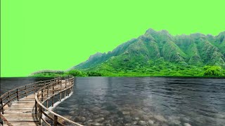 Green Screen River Animation Effect 🌴/Green Screen Sea Water /River Green Screen /Beach Green Screen