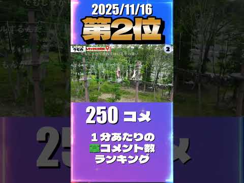 11/16 草コメント数ランキング第2位 #AZKi 0時間26分ごろ
