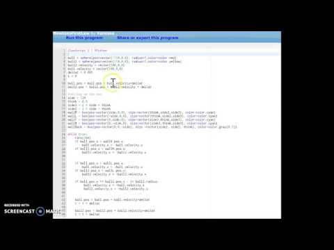 Glowscript Elastic Collision