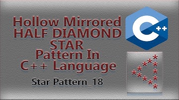 #18 || "*" HOLLOW MIRRORED HALF DIAMOND STAR PATTERN|| in C++ Language