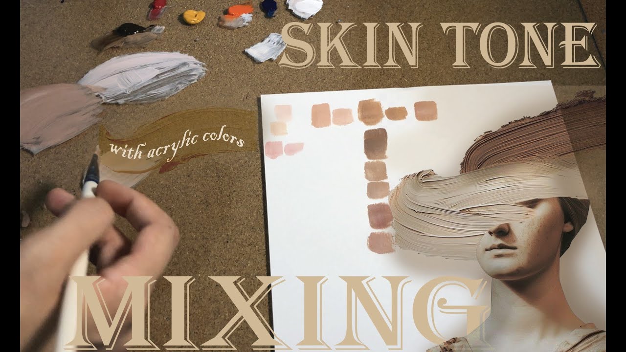كيف نحصل على درجات بشرة واقعية خطوة بخطوة | skin tone mixing tutorial + mouth and hairs color