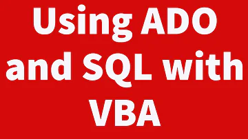 Using ADO and SQL with VBA