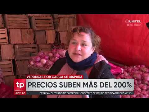 Vegetable prices rise at El Alto market
