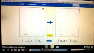 Level 2 tutorial PhET Balancing Chemical Equations