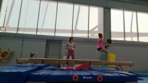 back handspring layout step out on beam