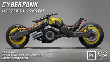 EP 33 CONCEPT ART PHOTOBASHING Cyberpunk Bike