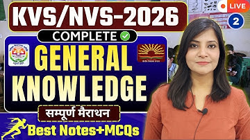 KVS NVS-2026 TIER-1 GENERAL KNOWLEDGE CLASS-2 KVS NVS TGT PGT PRT CLASSES #kvs #nvs #kvsnvs2025