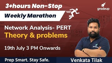 Weekly Marathon | Network Analysis | PERT-Theory & Problems | GATE CIVIL 2021 | Gradeup