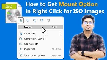 How to Get Mount Option in Right Click Context Menu for ISO Images | How to mount ISO image