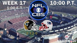 2021 NFL Season - Week 17 - Jaguars at Patriots (Madden 22)
